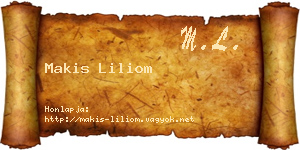 Makis Liliom névjegykártya